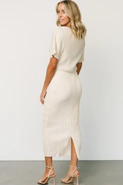 Fashion Baltic Born Winslow Pleated Midi Dress | Cream