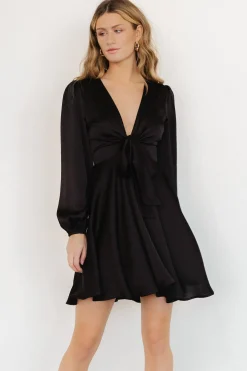 Fashion Baltic Born Woodbury Satin Mini Dress | Black