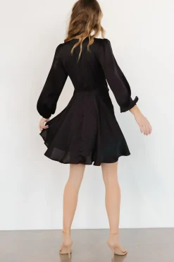Fashion Baltic Born Woodbury Satin Mini Dress | Black