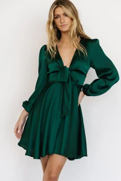 Discount Baltic Born Woodbury Satin Mini Dress | Green