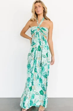 Sale Baltic Born Wylde Cut Out Maxi Dress | Green Multi