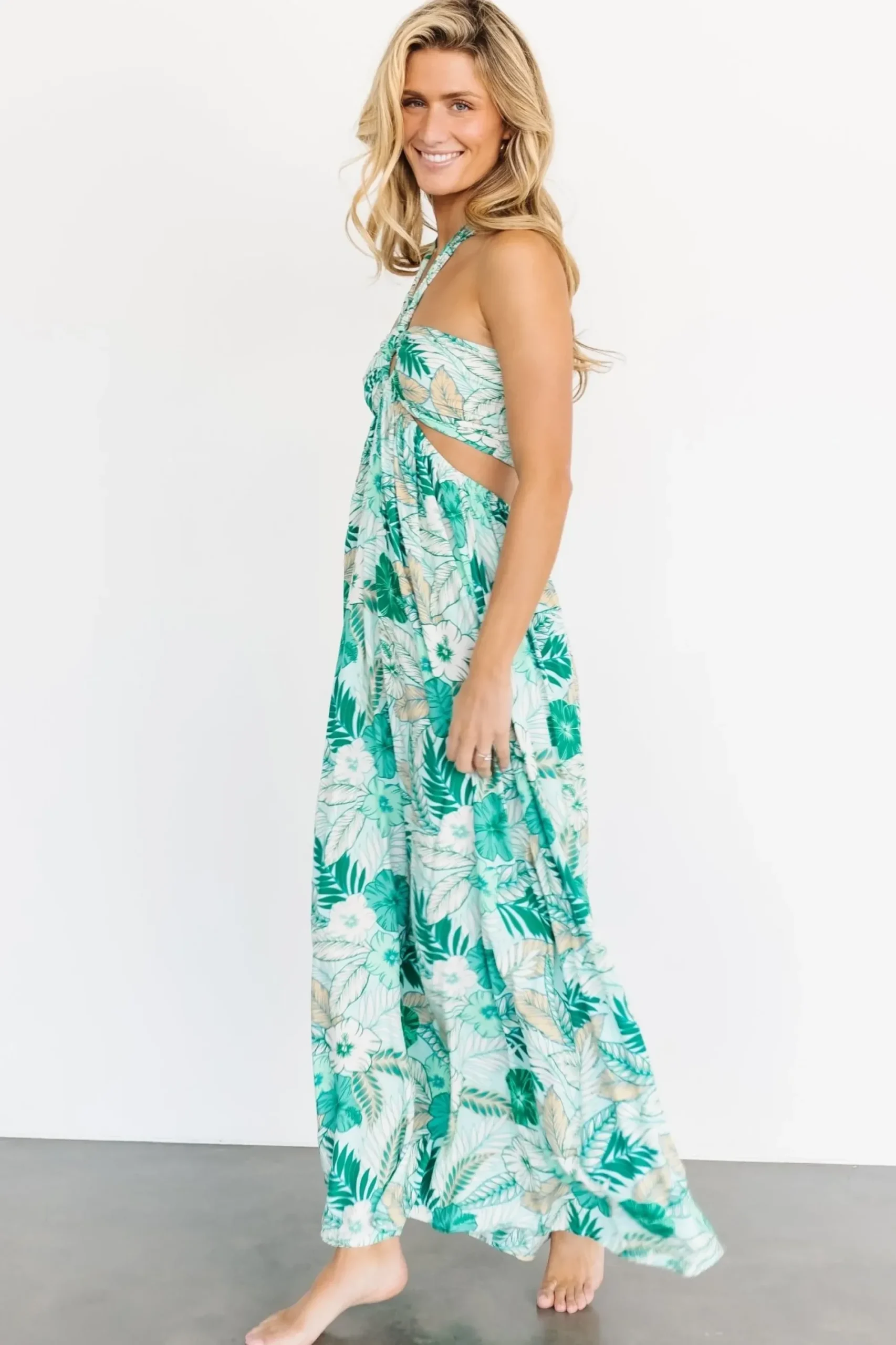 Sale Baltic Born Wylde Cut Out Maxi Dress | Green Multi