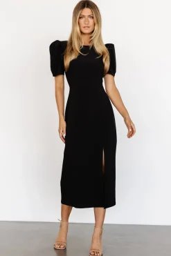 Discount Baltic Born Younge Puff Sleeve Midi Dress | Off White