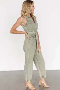 Discount Baltic Born Zahara Sleeveless Jumpsuit | Washed Olive