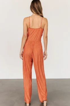 New Baltic Born Zuri Tank Jumpsuit | Burnt Orange Stripe