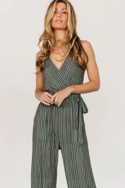 Outlet Baltic Born Zuri Tank Jumpsuit | Olive Stripe